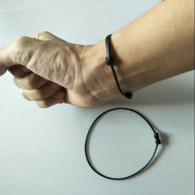 สร้อยข้อมือเชือกคอตตอน เชือกเกาหลีเปล่า รูดได้ (1ชิ้น)