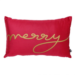 หมอนอิง H&amp;L STYLE MERRY 12x20 นิ้ว สีแดง หมอนอิงและเบาะ CUSHION H&amp;L STYLE MERRY 12X20" RED