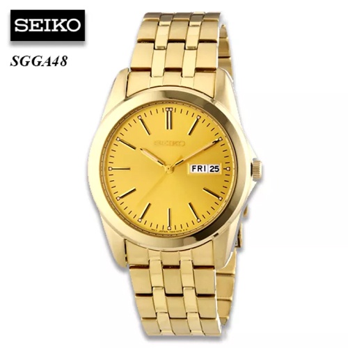 SEIKO นาฬิกาข้อมือผู้ชาย สายสแตนเลส สีทอง รุ่น SGGA48,SGGA48P,SGGA48P1