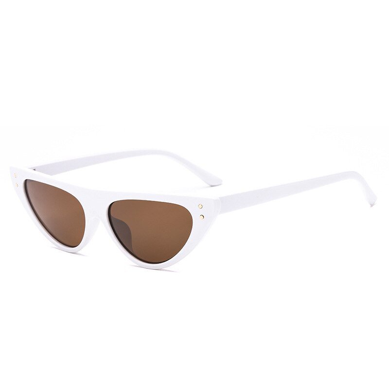 2021 Cute Sexy Retro Cat Eye Sunglasses Women Small Black White