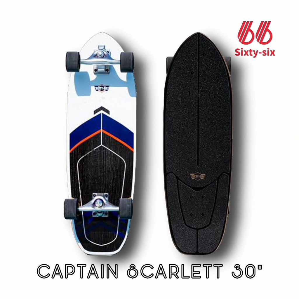 Surfskate เซิร์ฟสเก็ต SixtySix Surfskate Summer Rays Captain Scarlett 30”