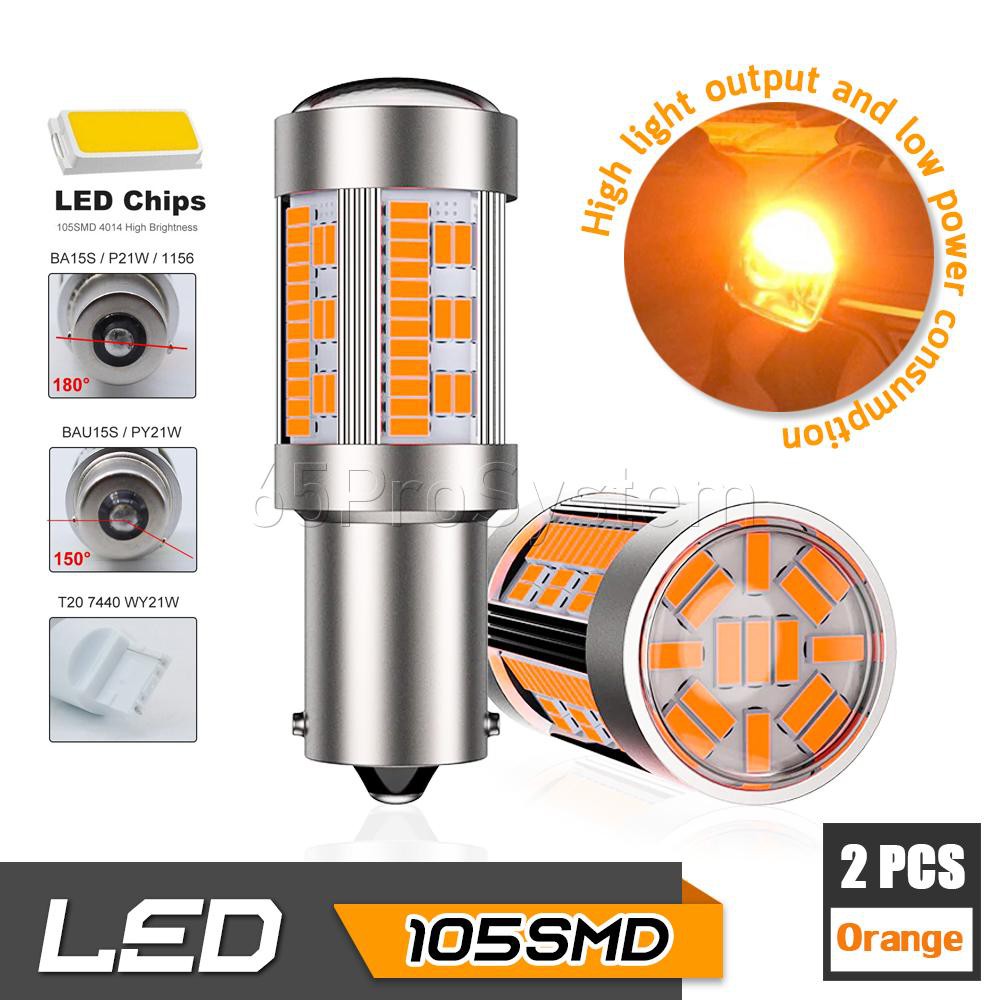 แพ๊คคู่ หลอดไฟเลี้ยว 1000 ขั้วหนีบ (T20, 7440, WY21W) ขั้วตรง (BA15S / P21W / 1156) ขั้วเยื้อง (BAU1