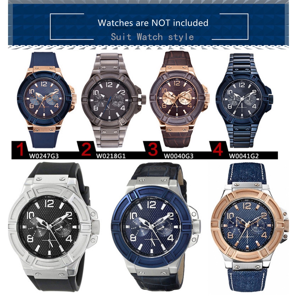 สายนาฬิกาข้อมือซิลิโคน สําหรับ Guess W0218G1 W0247G3 W0040G3 W0040G7 W0041G2