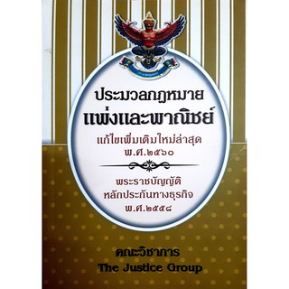 ประมวลกฎหมายแพ่งและพาณิชย์ บรรพ 1-6 แก้ไขเพิ่มเติม พ.ศ. 2560 ขนาด A5