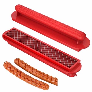 Hot Dog Cutter Multifunctional Sausage Cutter Ham Slicer Portable Hotdog BBQ Grilling Kitchen Tool