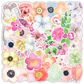 ❉ Birds &amp; Flowers &amp; Butterfly Mixed สติ๊กเกอร์ ❉ 50Pcs/Set Waterproof DIY Fashion Decals Doodle สติ๊กเกอร์