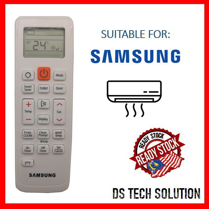 รีโมทคอนโทรล Samsung aircond [สต็อก Msia] เปลี่ยนรีโมทคอนโทรลภาคน้ํา