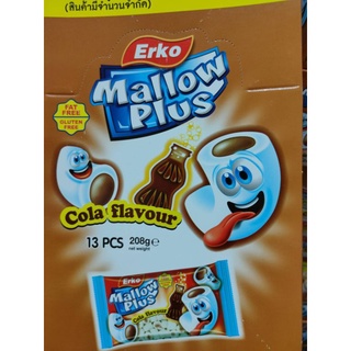 Mallow​ Plas​ ​Cola Flavour​ มาร์ช​แมลโล่ไส้โคล่า​ 13ซอง​  208กรัม