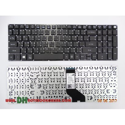 แป้นพิมพ์ คีย์บอร์ดโน๊ตบุ๊ค  ACER E5-573 ปุ่มพาวเวอร์ยาว Black Laptop Keyboard