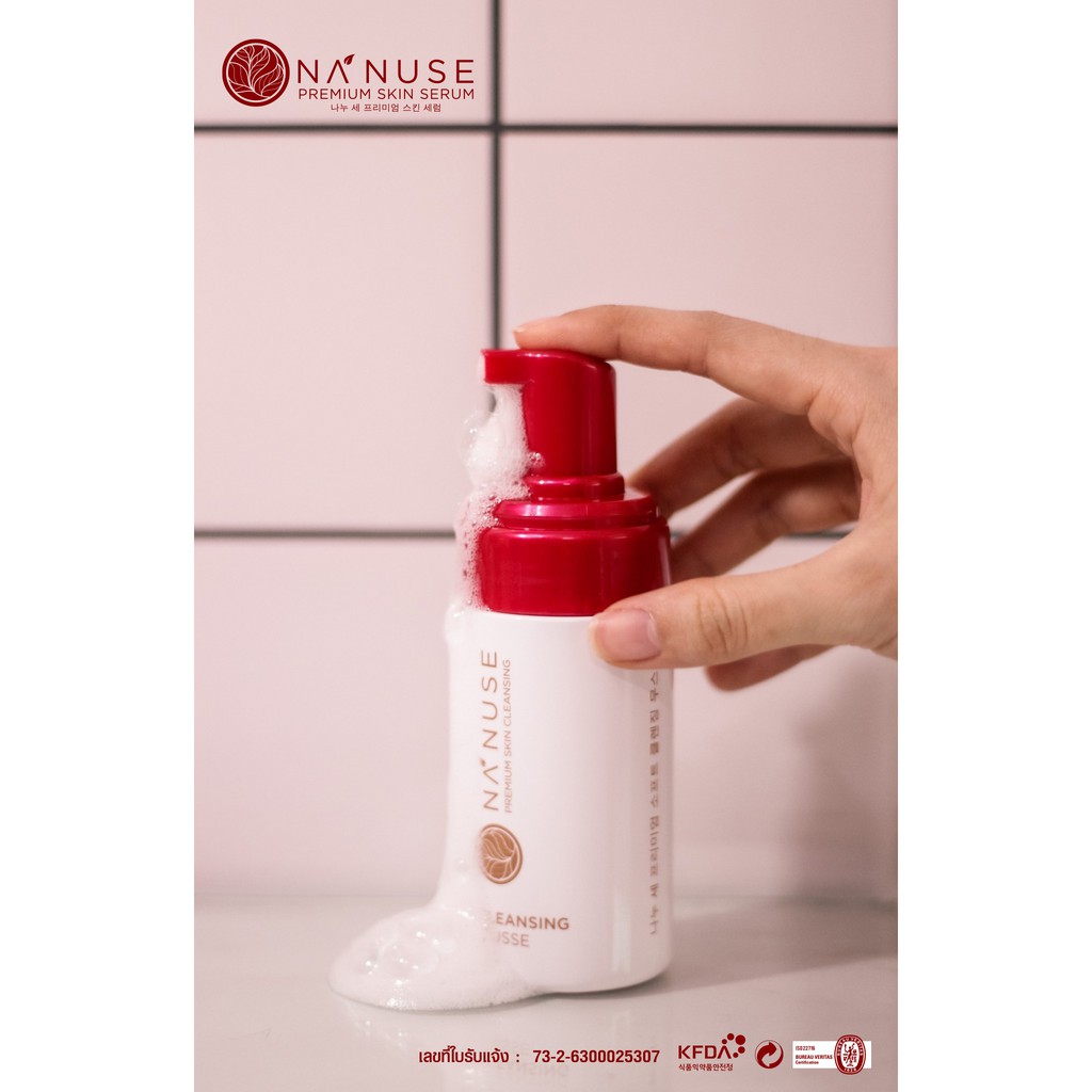 Na'Nuse Premium Skin Cleansing Nanuse Solf Cleansing Mousse คลีนซิ่ง มูส ตัวท๊อป นานูส ซอฟ คลีนซิ่ง มูส