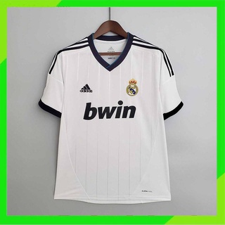 เสื้อกีฬาแขนสั้น ลายทีมชาติฟุตบอล Real Madrid 12-13 ชุดเหย้า สไตล์เรโทร