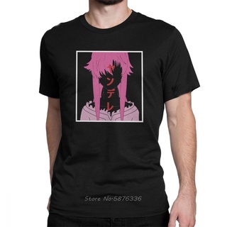 [S-5XL] เสื้อยืดแขนสั้น ผ้าฝ้าย พิมพ์ลายการ์ตูน Yuno Gasai Yandere Mirai Nikki สไตล์วินเทจ แฟชั่นคลาสสิก สําหรับผู้ชาย