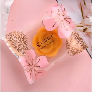 ถุงซีลเองแบบขุ่น ลายSweet ซากุระ ขนาด 7x10 cm.,9x11.5cm.จำนวน 100 ใบ