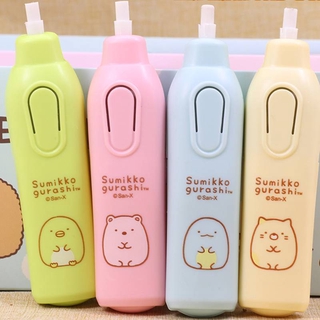 San-X SUMIKKO GURASHI ยางลบไฟฟ้าประหยัดแรงงานทำความสะอาดอัตโนมัติหมุนยางลบสำหรับภาพสเก็ตช์ Pencil Electric Eraser for Lazy Writing Drawing Students Automatic Eraser Primary School office supplies kids Stationery Gift