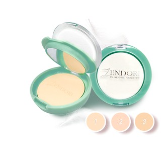 Zendori UV Oil-Free Foundation SPF12 : แป้งเซนโดริ ยูวี ออยล์ฟรี เขียว