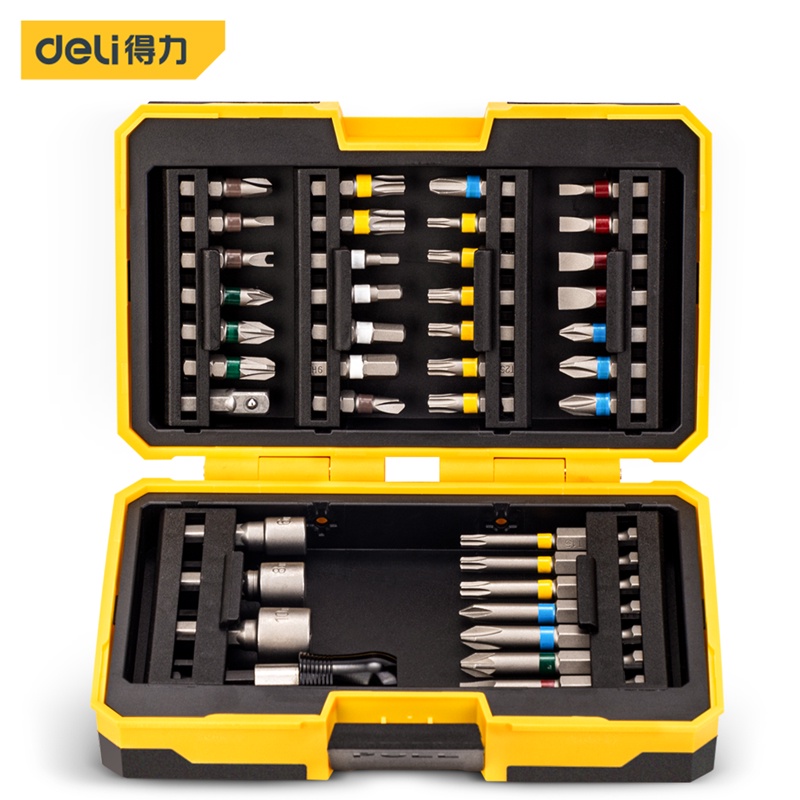 Deli 39 PCS Screwdriver Set Magnetic Bits with Storage Case for Home, Garage, Office, Apartment, Bik