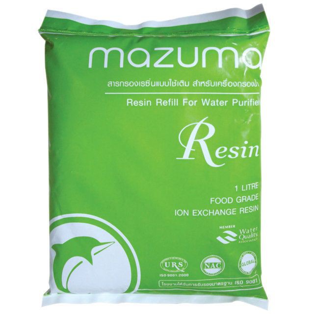 Water purifier filter MAZUMA 1L RESIN Water filter Kitchen equipment ไส้กรองเครื่องกรองน้ำ สารกรอง MAZUMA RESIN 1 ลิตร เ