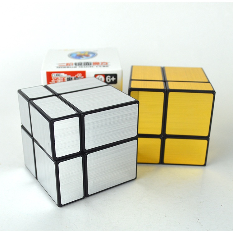 PLB Holy hand second-order mirror Rubiks Cube brushed gold silver 2x 2 ...