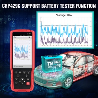 Launch X431 CRP429C เครื่องมือวิเคราะห์อัตโนมัติ OBD2 รองรับเครื่องยนต์ ABS ถุงลมนิรภัย AT และเครื่องอ่านโค้ดรถยนต์ 11 PK CRP479 X431 V