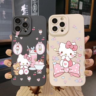 เคสโทรศัพท์มือถือ ขอบสี่เหลี่ยม ลายเฮลโลคิตตีน่ารัก สําหรับ Infinix Hot 12i 10S 11 10 Play 11S 10i Smart 6 HD X6511 X657B X6512 Note 12 G96