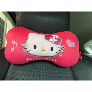 ลิขสิทธิ์แท้ เฮลโล คิตตี้ หมอนรองคอ ทรงกระดูก ในรถยนต์ 1 ชิ้น สีชมพู Hello Kitty 1pc Car Neck Rest Cushion Head Pillow