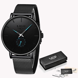 LIGE Sports Date Mens Watches Top Brand Luxury Waterproof Casual Watch Men Ultra Thin Dial Quartz