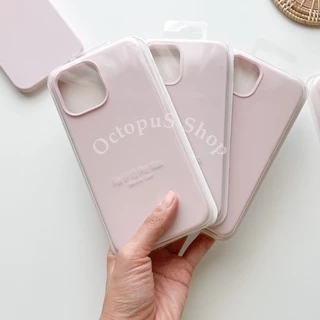 (สีชมพูหม่น) เคสซิลิโคนสีพื้น เคสสีล้วน ไม่มีโลโก้ เนื้อซิลิโคน บุกำมะหยี่ ลบรอยปากกาได้ ***พร้อมส่ง 7-17promax***