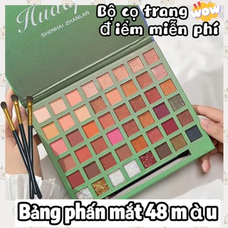 อายแชโดว์พาเลทชิมเมอร์กากเพชรอุปกรณ์สําหรับแต่งหน้าสีเขียว 48 สี