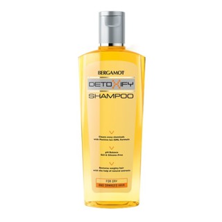 Bergamot Detoxify Shampoo เบอกาม็อท แชมพู สำหรับผมแห้งเสีย ขวดสีส้ม ขนาด 200 ml 13434