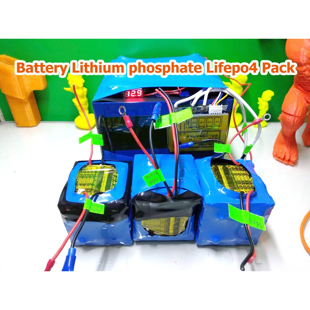 Battery Lithium Phosphate LiFePO4 แบตเตอรี่ ลิเธียมฟอสเฟต Pack 16.8v. 7Ah