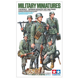 โมเดลประกอบ Tamiya 1/35 TA35371 GERMAN INFANTRY SET (MID-WWII)