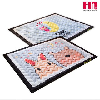 FIN แผ่นรองคลานสำหรับเด็ก Playmat รุ่น BFA ผ้าCotton 100% ขนาด150 cm x 200 cmซักได้ แถมฟรี! กระเป๋าพกพา! (มีหลายลาย)