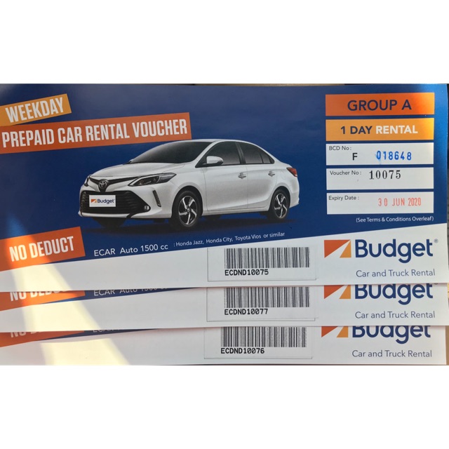 ขายขาดทุน คูปองรถเช่า Budget