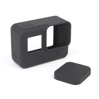 2 In 1 เคสซิลิโคน + ฝาครอบเลนส์สําหรับ Gopro Hero 6 5 7 Black Edition