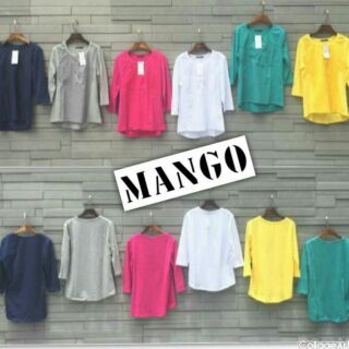 Mango tee (F) 6colors แขนยาวกระดุมหน้า