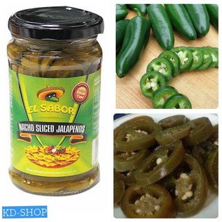 เอลซาบอล EL SABO นาโซ่ สไลด์ จาลาปิโนส พริกดอง พริกจาราปิโน่ในน้ำเกลือ nacho sliced jalapenos ขนาด 225 กรัม