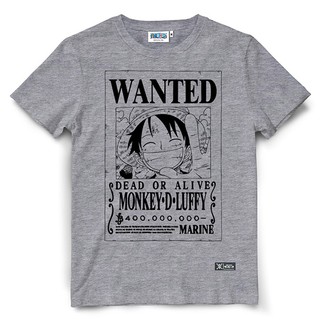 Dextreme เสื้อยืดวันพีซ ลาย Wanted ลูฟี่ Luffy DOP-1049 มี สีดำ สีเทา และ สีกรม