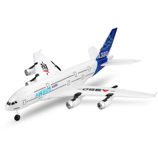 เครื่องบินบังคับวิทยุ Airbus A380 สวยงาม ขนาดกำลังดี เล่นง่ายมาก มีระบบไจโร  รีโมท 2.4 GHz ,3 Channel