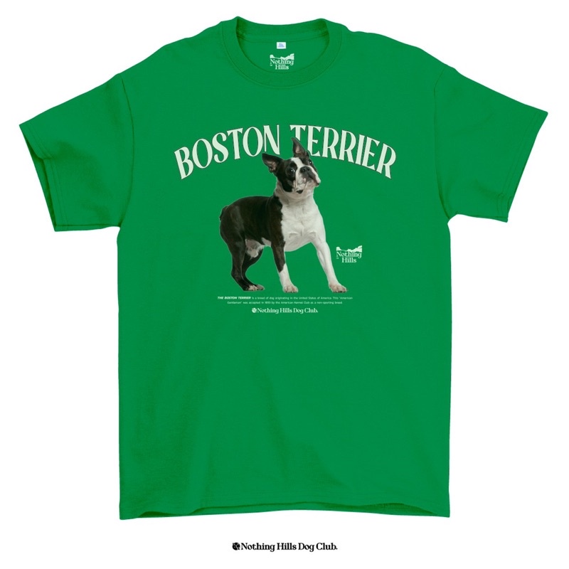  เสื้อยืดลาย BOSTON TERRIER ( บอสตันเทอร์เรียร์ ) Classic Cotton Unisex by 【Nothing Hills】  #3