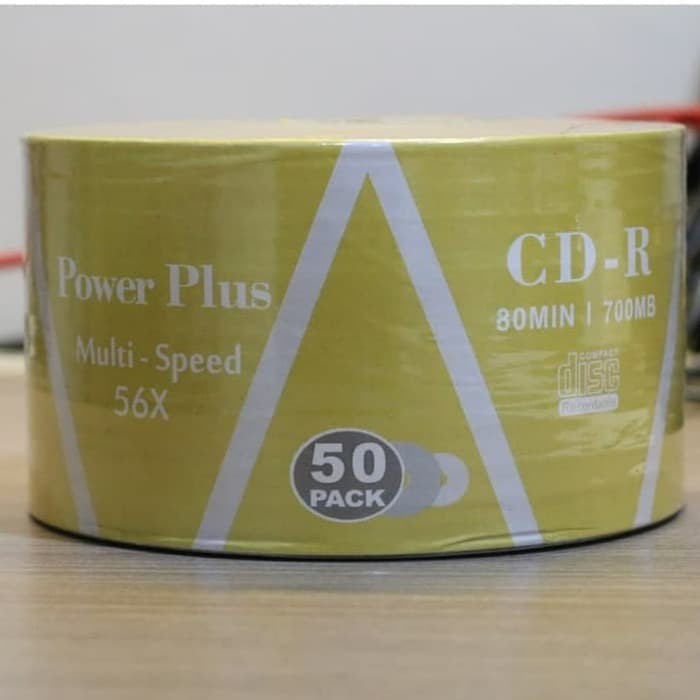 CDR Power Plus 56x 700MB ม้วน (50 ชิ้น) CD Blank CD-R Power Plus