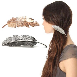 กิ๊บติดผม Silver Leaf Feather