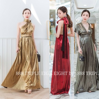 Infinity dress  อินฟินิตี้เดรส ชุดเดรสราตรี ชุดราตรี  ชุดออกงาน งานผ้าเงาสีเมทัลลิคสวยเริ่ดเล่นไฟมาก