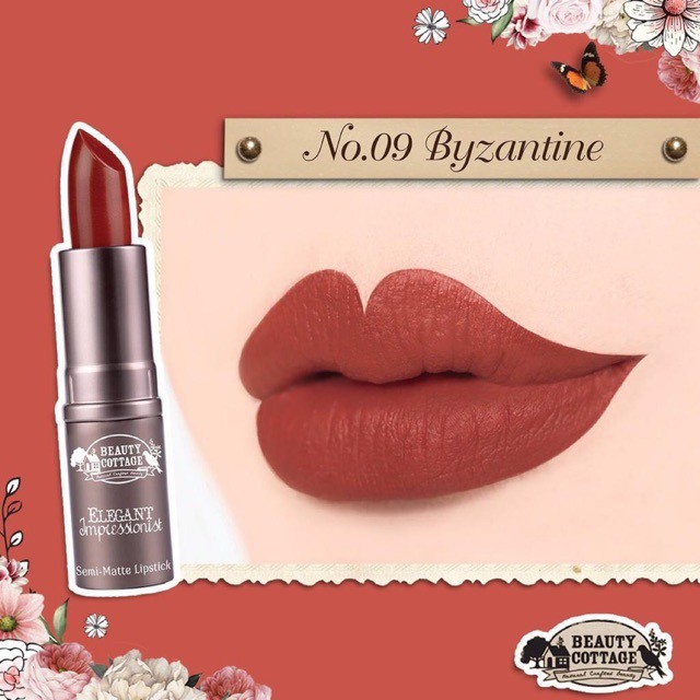 Sale!] Beauty Cottage-Elegant Impressionist Semi-Matte Lipstick No.09  Byzantine เซมิ-แมตต์ลิปสติก (3.5G) | Shopee Thailand