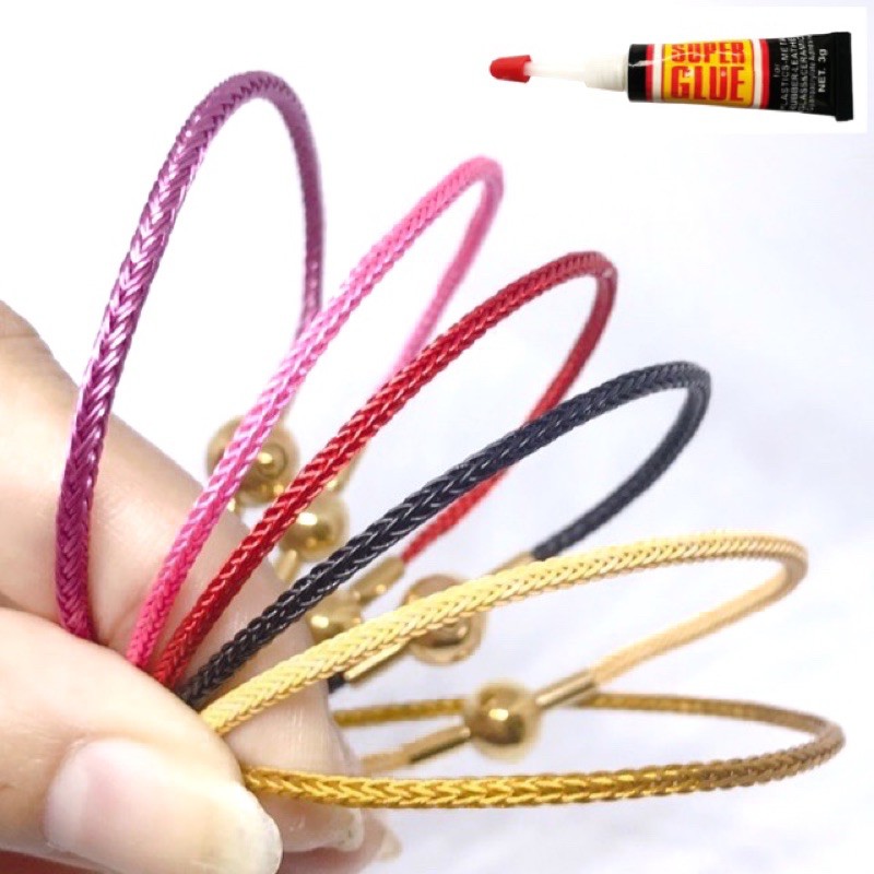 แถมกาวร้อน สายสลิง 2mm พร้อมตัวล็อคสำหรับร้อยปี่เซียะ