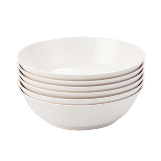 💥โปรสุดพิเศษ!!!💥 เอโร่ ชามเมลามีน สีฟ้า ขนาด 7.5 นิ้ว แพ็ค 6 ใบ aro Melamine Bowl 7.5" White x 6