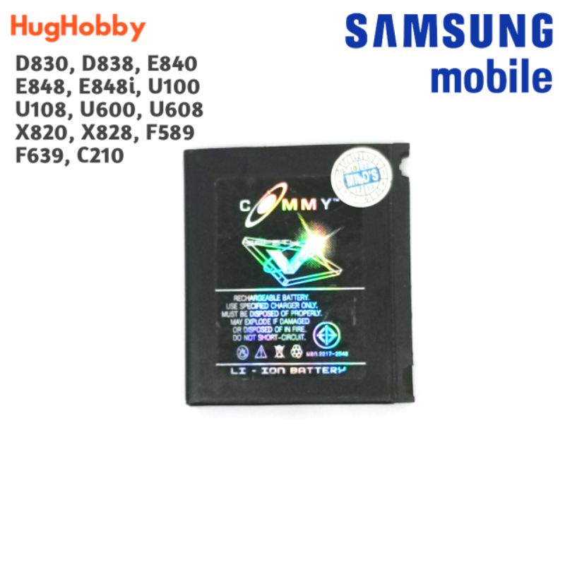 🔋แบตเตอรี่ Commy สำหรับ Samsung X820 X828 D830 E840 U100 U600 F589 F639 C210