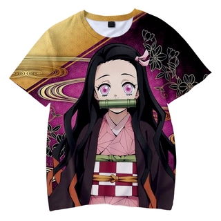 ( ใหม่ ) เสื้อยืด แขนสั้น พิมพ์ลาย Demon Slayer สําหรับแต่งคอสเพลย์