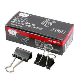 คลิปดำ (110) 1 1/4 นิ้ว (กล่อง 12 ตัว) SDI 0224/Black clip (110) 1 1/4 inch (12 boxes) SDI 0224