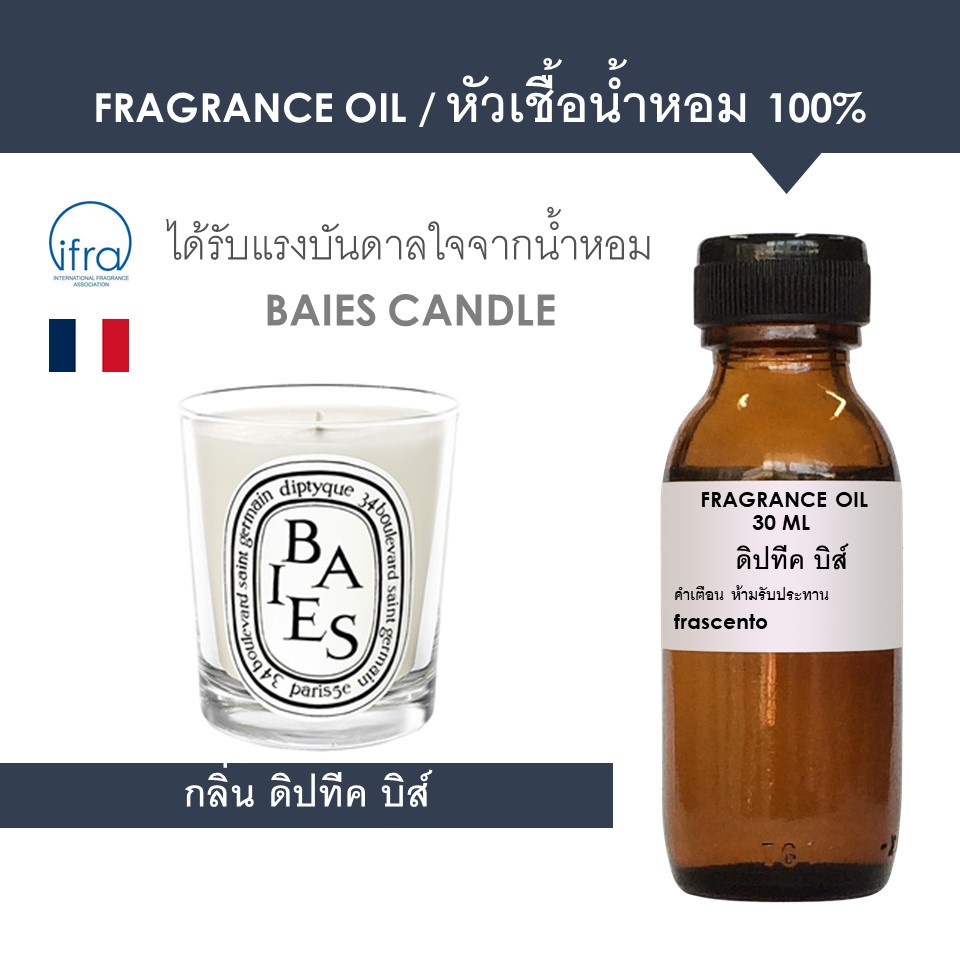 FRAGRANCE OIL - หัวเชื้อน้ำหอม แนวกลิ่น ดิปทีค บิส์ / Inspired by Diptyque BAIES