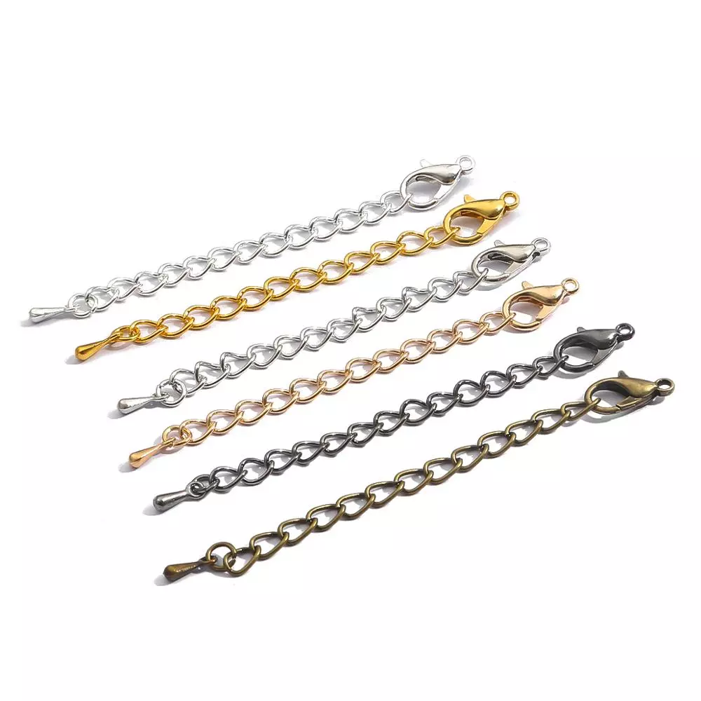 ตะขอเชื่อมต่อเครื่องประดับสร้อยข้อมือสร้อยคอ Diy 55 มม . 10 ชิ้น / ล็อต